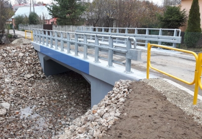 Budowa mostu w Łagowie na ul Podskale
